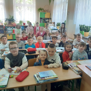 Z wizytą w szkole w klasie pierwszej